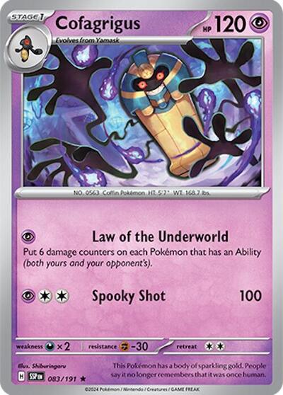 Cofagrigus SV08: Surging Sparks (SSP) - (#083/191) Holofoil Near Mint