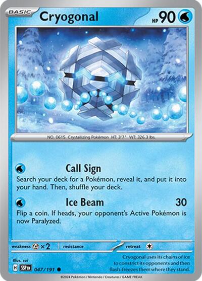 Cryogonal SV08: Surging Sparks (SSP) - (#047/191) Near Mint
