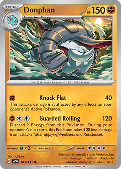 Donphan SV08: Surging Sparks (SSP) - (#103/191) Reverse Holofoil Near Mint