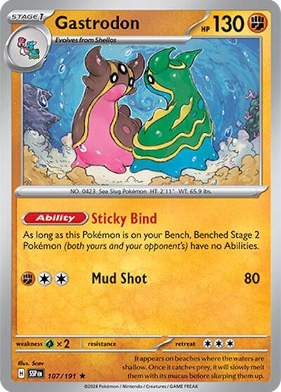 Gastrodon SV08: Surging Sparks (SSP) - (#107/191) Holofoil Near Mint