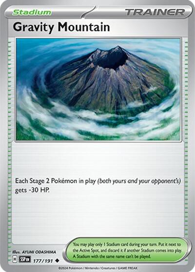 2024 Pokemon: SV08: Surging Sparks (SSP) - Gravity Mountain (#177/191, Uncommon)