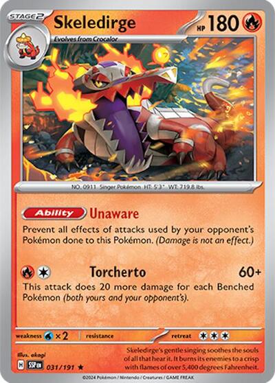 Skeledirge SV08: Surging Sparks (SSP) - (#031/191) Holofoil Near Mint