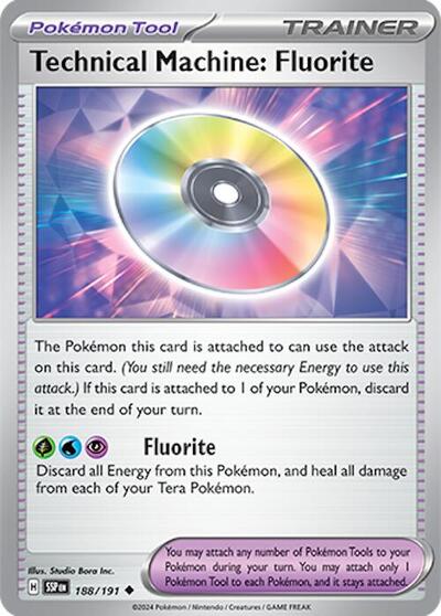2024 Pokemon: SV08: Surging Sparks (SSP) - Technical Machine: Fluorite (#188/191, Uncommon)