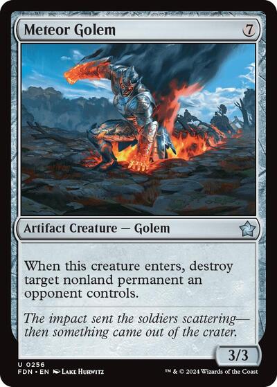 Meteor Golem Foundations (FDN) - (#256) Near Mint