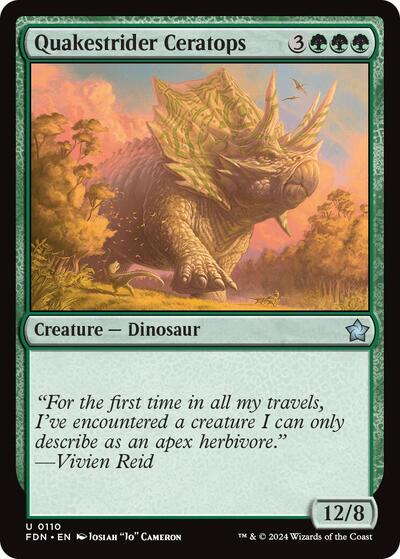 Quakestrider Ceratops Foundations (FDN) - (#110) Near Mint