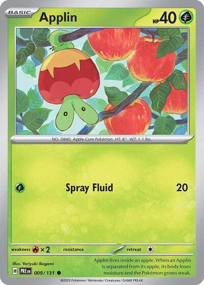 Applin SV: Prismatic Evolutions (PRE) - (#009/131) Near Mint