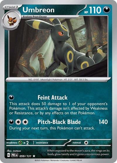 Umbreon SV: Prismatic Evolutions (PRE) - (#059/131) Reverse Holofoil Near Mint
