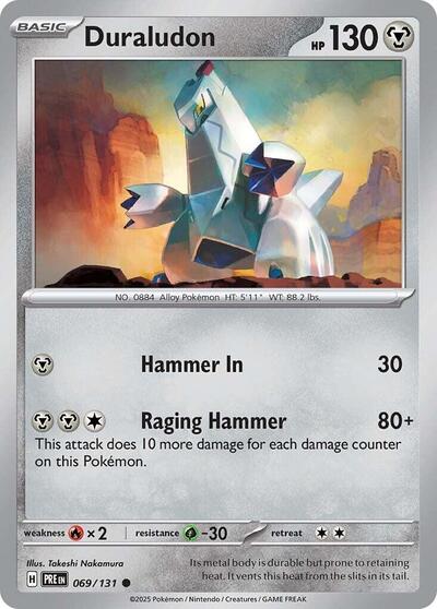 2025 Pokemon: SV: Prismatic Evolutions (PRE) - Duraludon (#069/131, Common)