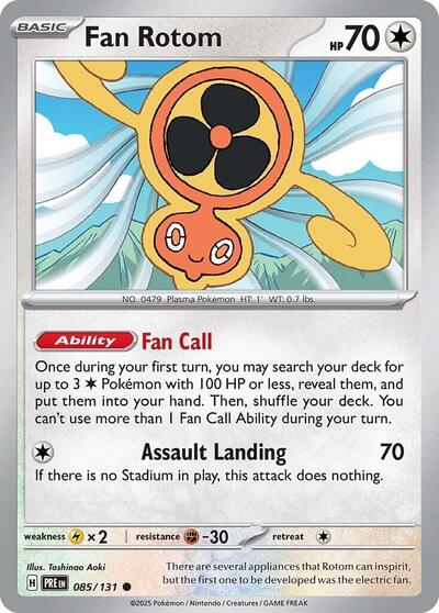 Fan Rotom SV: Prismatic Evolutions (PRE) - (#085/131) Near Mint