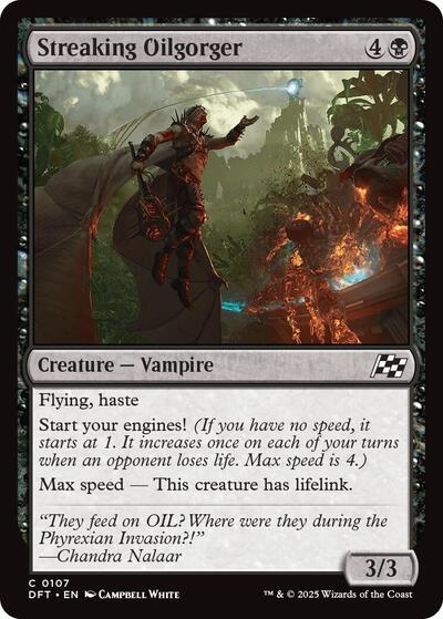 Streaking Oilgorger Aetherdrift (DFT) - (#107) Near Mint