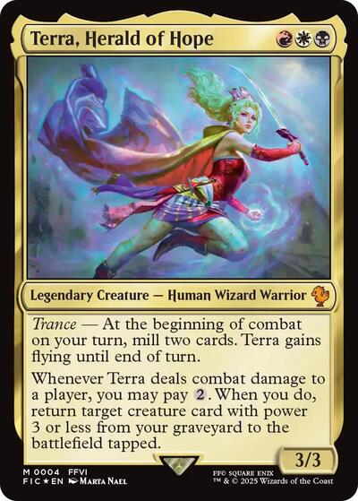 Terra Herald of Hope Commander: FINAL FANTASY (FIC) - (#4) Foil Near Mint