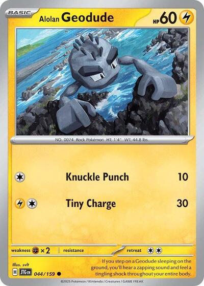 Alolan Geodude SV09: Journey Together (JTG) - (#044/159) Near Mint
