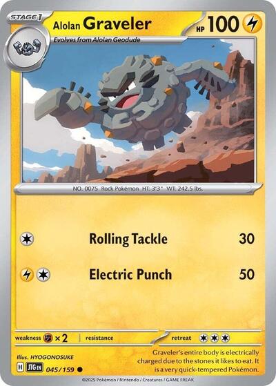 Alolan Graveler SV09: Journey Together (JTG) - (#045/159) Reverse Holofoil Near Mint