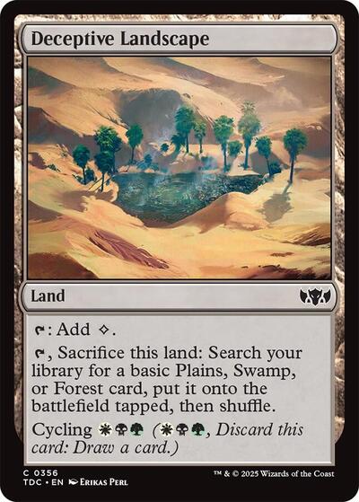 Deceptive Landscape Commander: Tarkir: Dragonstorm (TDC) - (#356) Near Mint