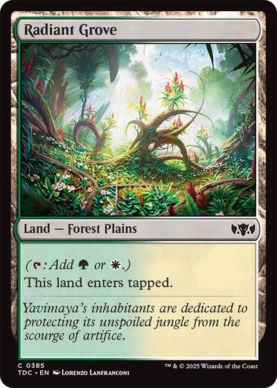 Radiant Grove Commander: Tarkir: Dragonstorm (TDC) - (#385) Near Mint