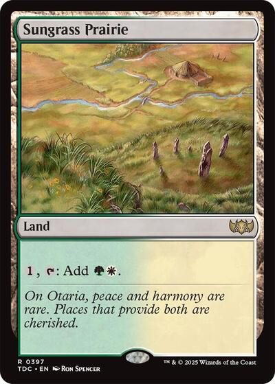 Sungrass Prairie Commander: Tarkir: Dragonstorm (TDC) - (#397) Near Mint