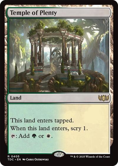 Temple of Plenty Commander: Tarkir: Dragonstorm (TDC) - (#405) Near Mint