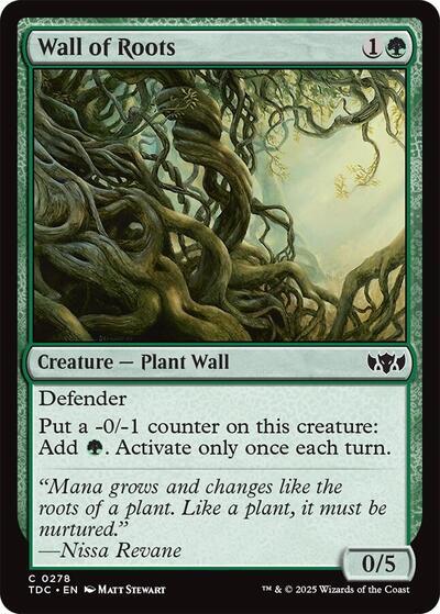Wall of Roots Commander: Tarkir: Dragonstorm (TDC) - (#278) Near Mint