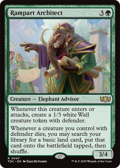 Rampart Architect Commander: Tarkir: Dragonstorm (TDC) - (#47) Near Mint