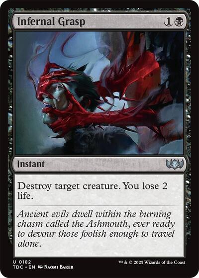 Infernal Grasp Commander: Tarkir: Dragonstorm (TDC) - (#182) Near Mint
