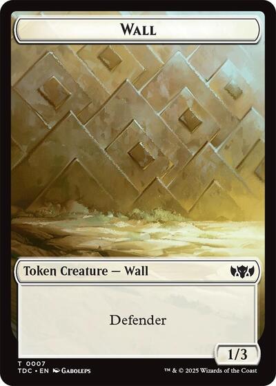 Wall Spider Double Sided Token Commander: Tarkir: Dragonstorm (TDC) - (#7 // 25) Near Mint