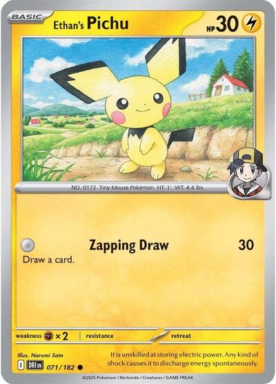Ethans Pichu SV10: Destined Rivals (DRI) - (#071/182) Near Mint