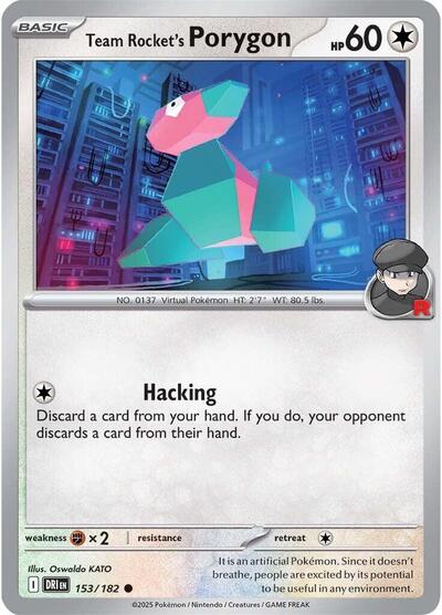 Team Rocket's Porygon SV10: Destined Rivals (DRI) - (#153/182) Reverse Holofoil Near Mint