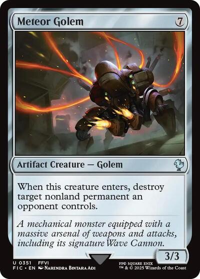 Meteor Golem Commander: FINAL FANTASY (FIC) - (#351) Near Mint