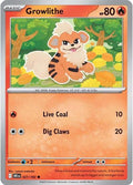 Growlithe SV10: Destined Rivals (DRI) - (#027/182) Reverse Holofoil Near Mint
