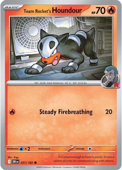Team Rocket's Houndour SV10: Destined Rivals (DRI) - (#037/182) Near Mint