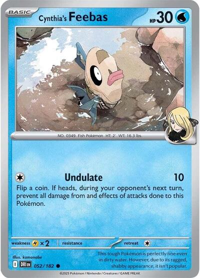 Cynthia's Feebas SV10: Destined Rivals (DRI) - (#052/182) Near Mint