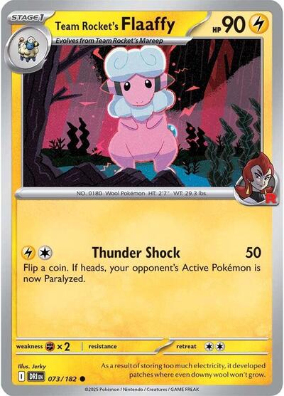 Team Rockets Flaaffy SV10: Destined Rivals (DRI) - (#073/182) Reverse Holofoil Near Mint