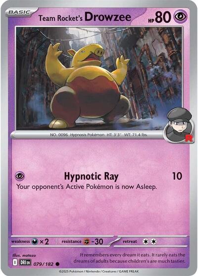 Team Rockets Drowzee SV10: Destined Rivals (DRI) - (#079/182) Near Mint