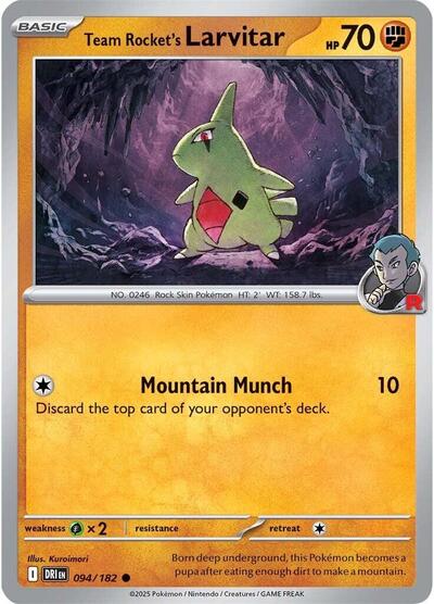 Team Rocket's Larvitar SV10: Destined Rivals (DRI) - (#094/182) Near Mint