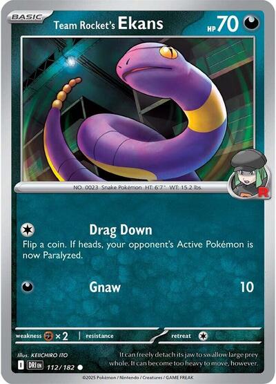 Team Rocket's Ekans SV10: Destined Rivals (DRI) - (#112/182) Near Mint