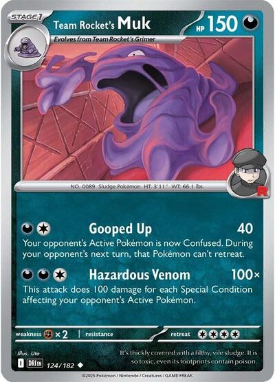 Team Rockets Muk SV10: Destined Rivals (DRI) - (#124/182) Near Mint