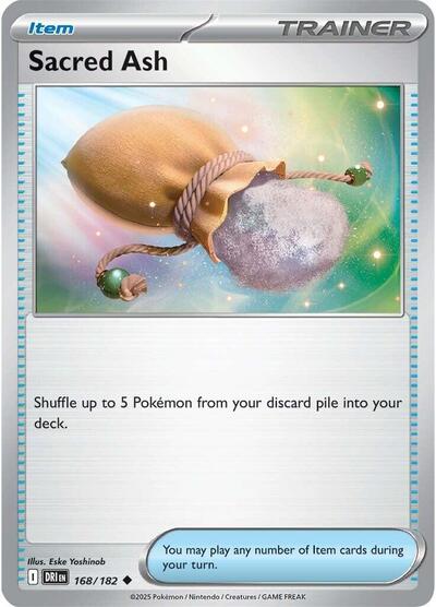 2025 Pokemon: SV10: Destined Rivals (DRI) - Sacred Ash (#168/182, Uncommon)