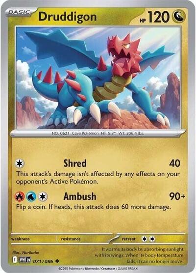 Druddigon SV: White Flare (WHT) - (#071/086) Near Mint