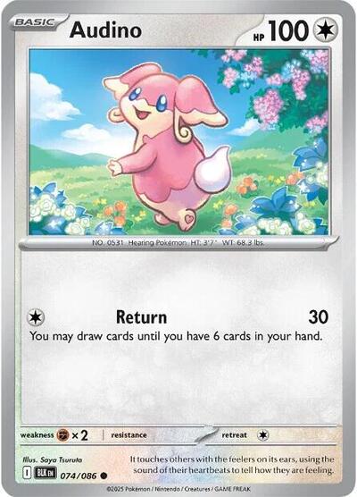 Audino - 074/086 SV: Black Bolt (BLK) - (#074/086) Near Mint