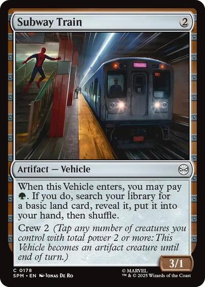 Subway Train Marvel's Spider-Man (SPM) - (#178) Near Mint
