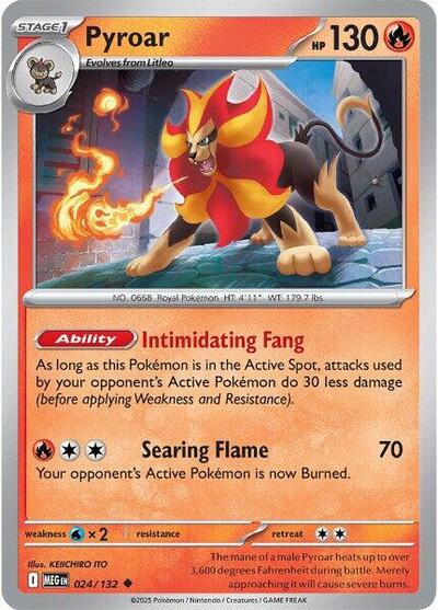 Pyroar ME01: Mega Evolution (MEG) - (#024/132) Near Mint