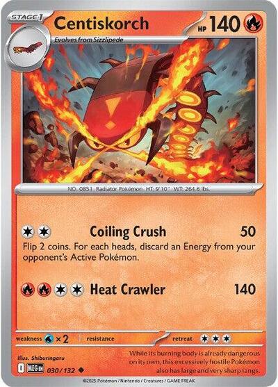 Centiskorch ME01: Mega Evolution (MEG) - (#030/132) Reverse Holofoil Near Mint