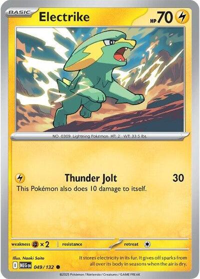 2025 Pokemon: ME01: Mega Evolution (MEG) - Electrike (#049/132, Common)