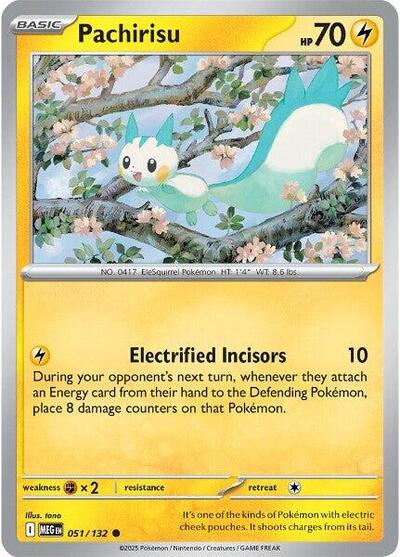 2025 Pokemon: ME01: Mega Evolution (MEG) - Pachirisu (#051/132, Common)