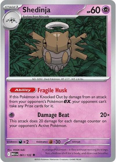 2025 Pokemon: ME01: Mega Evolution (MEG) - Shedinja - 061/132 (#061/132, Uncommon)