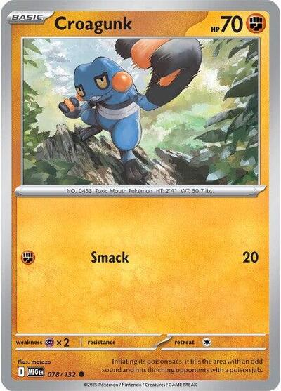 Croagunk ME01: Mega Evolution (MEG) - (#078/132) Near Mint