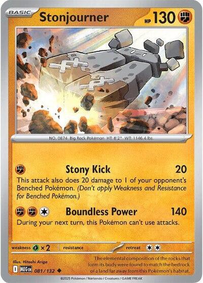 Stonjourner ME01: Mega Evolution (MEG) - (#081/132) Reverse Holofoil Near Mint