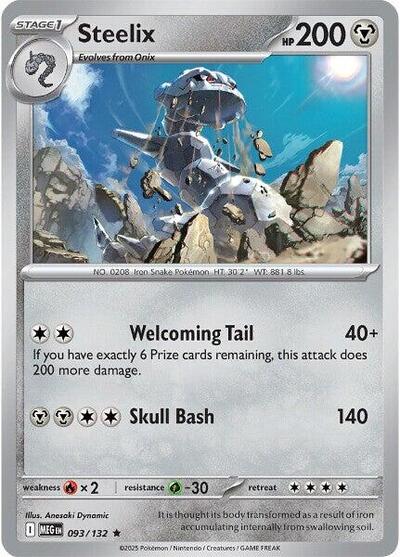 Steelix - 093/132 ME01: Mega Evolution (MEG) - (#093/132) Holofoil Near Mint