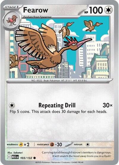 Fearow ME01: Mega Evolution (MEG) - (#103/132) Near Mint