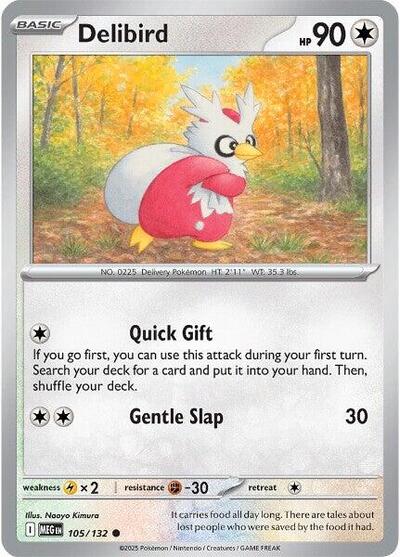 Delibird - 105/132 ME01: Mega Evolution (MEG) - (#105/132) Near Mint